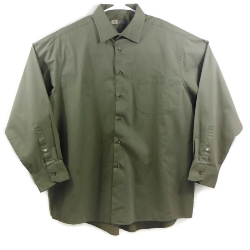 Joseph Abboud Mens Olive Green Button Front Shirt - Picture 8 of 8